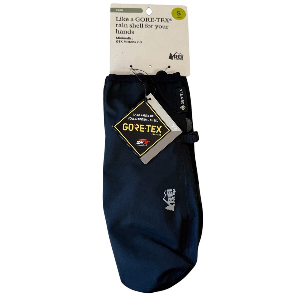REI Co-op Minimalist GTX Mittens 2.0 Black GORE-TEX Waterproof Shell Small NEW